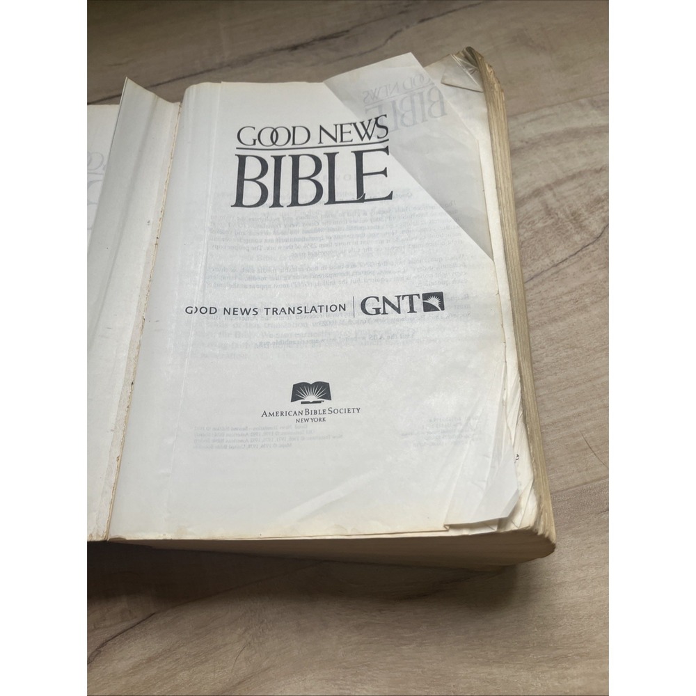 Large Print GOOD NEWS BIBLE 1992 VG American Bible Society - Picture 4 of 8